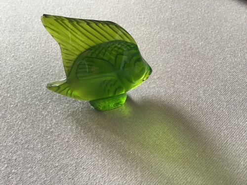 Lalique fisch grün signiert - fisch,, grün,