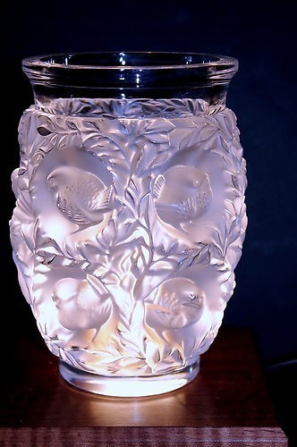Vase cristal lalique bagatelle - cristal,