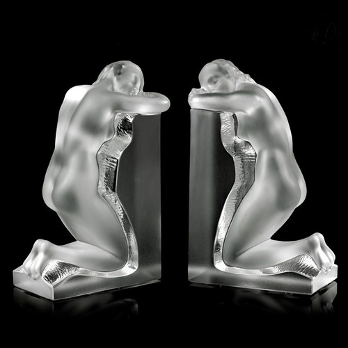 Kristall lalique buchstützen - kristall,