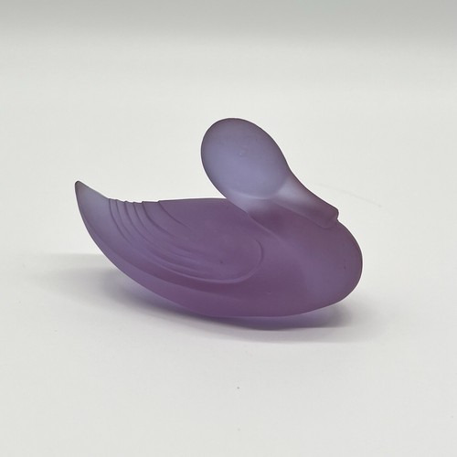 Satinierte glasfigur ente - glasfigur,