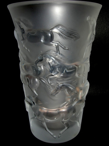 Vase farblos kristall lalique - kristall,